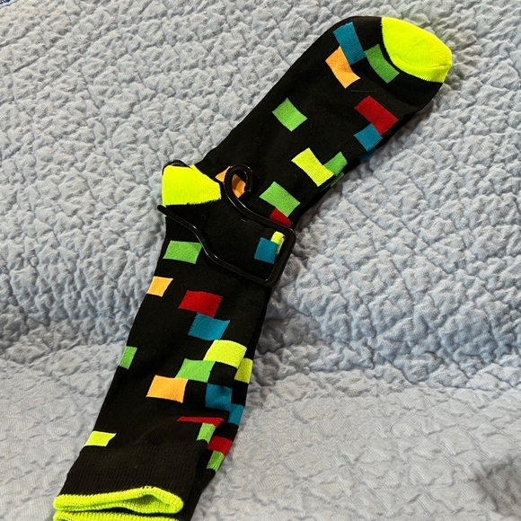 Colorful Pixel Pattern Socks - Picture 3 of 3